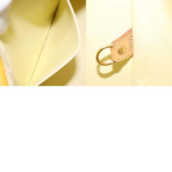 LOUIS VUITTON Monogram Vernis Houston Hand Bag Lime Yellow M91055 - Picture 13 of 13